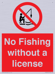 No Fishing without a license